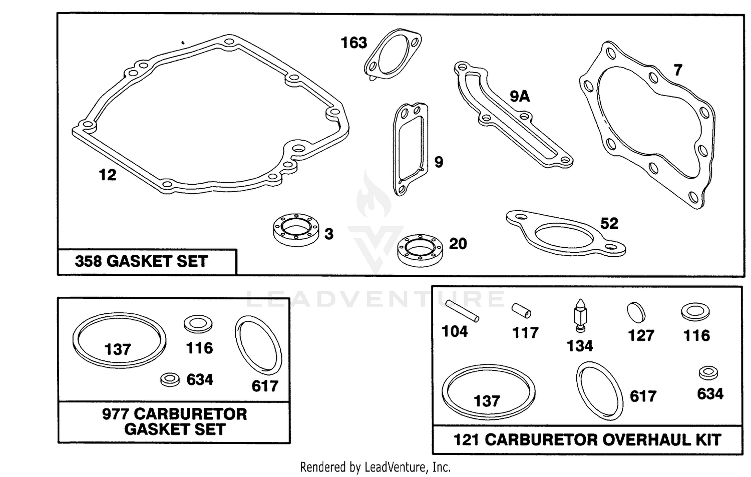 Engine Briggs  Stratton Model 124707-3185-01 9