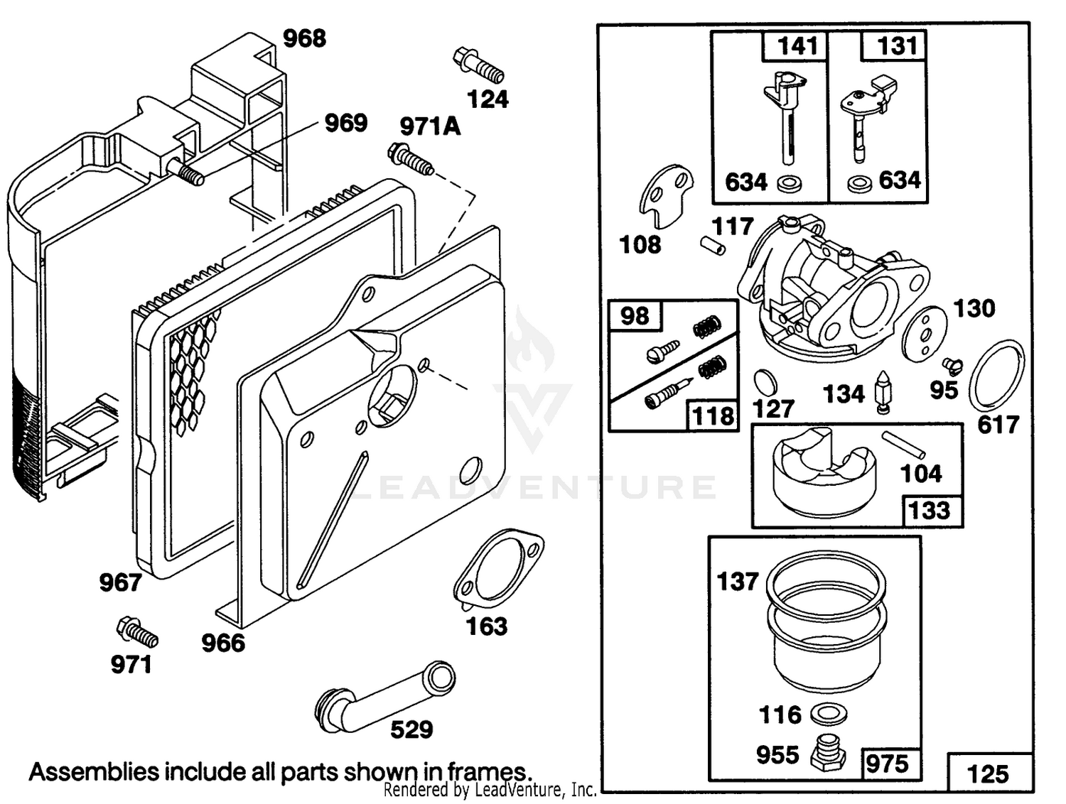 Engine Briggs  Stratton Model 122707-3187-01 3