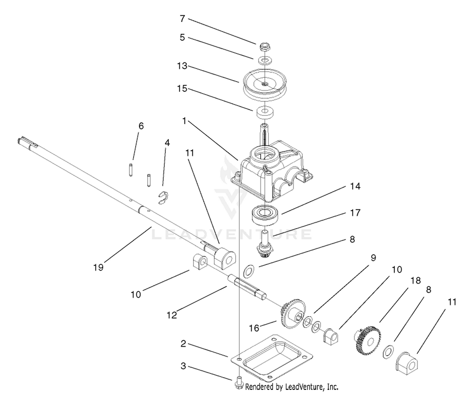 Gear Case Assembly No. 104-7593