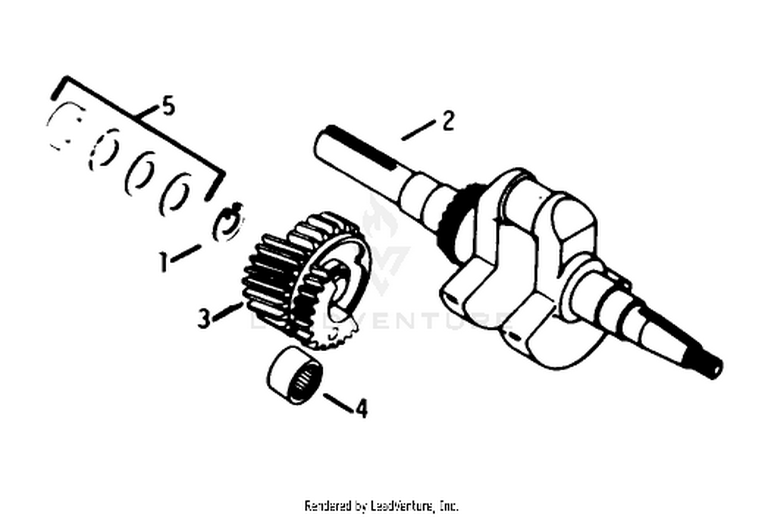 Crankshaft-Engine Kohler Model No. K321s Spec. No. 60434 (continued)