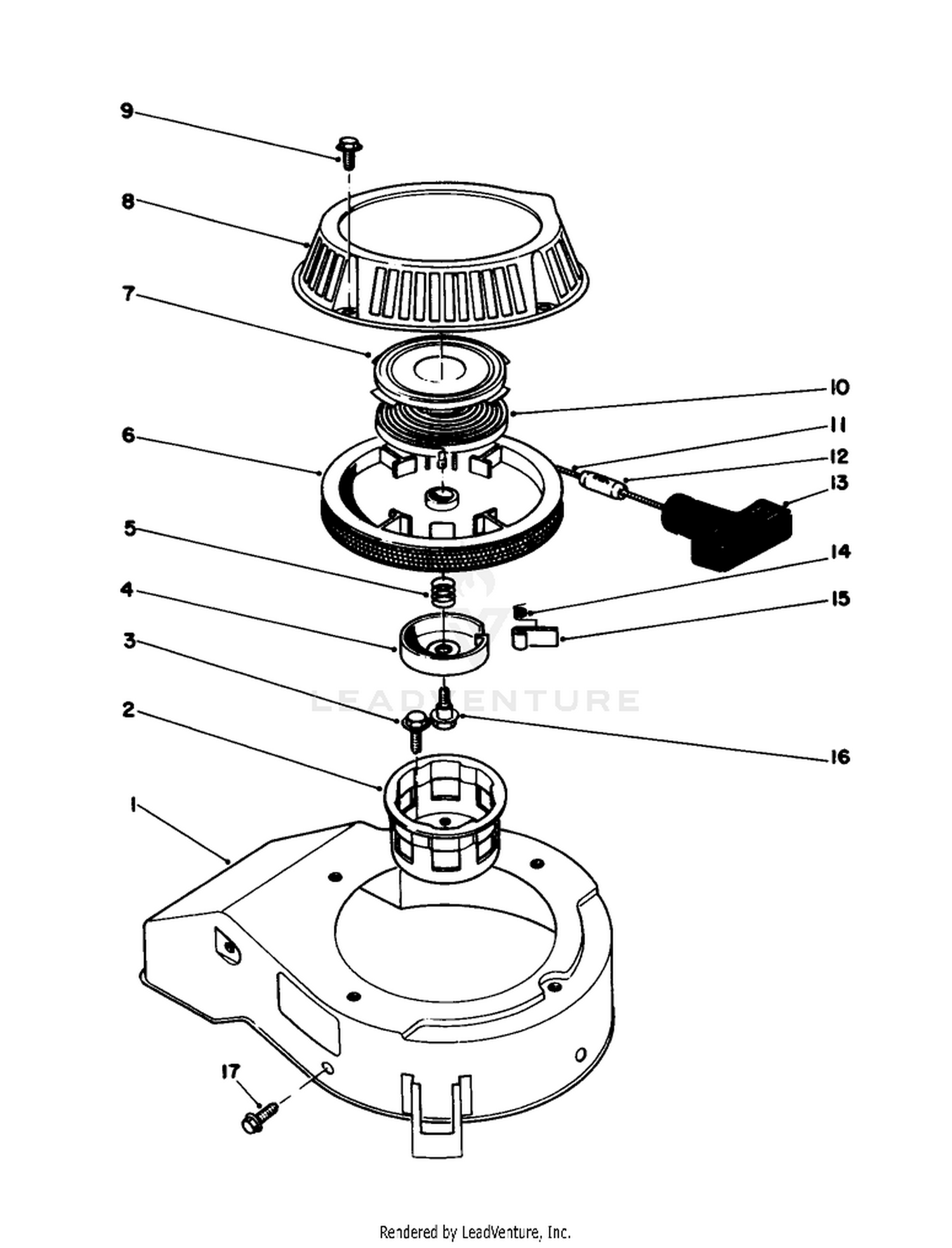Recoil Assembly (engine Model No. 47ph7)