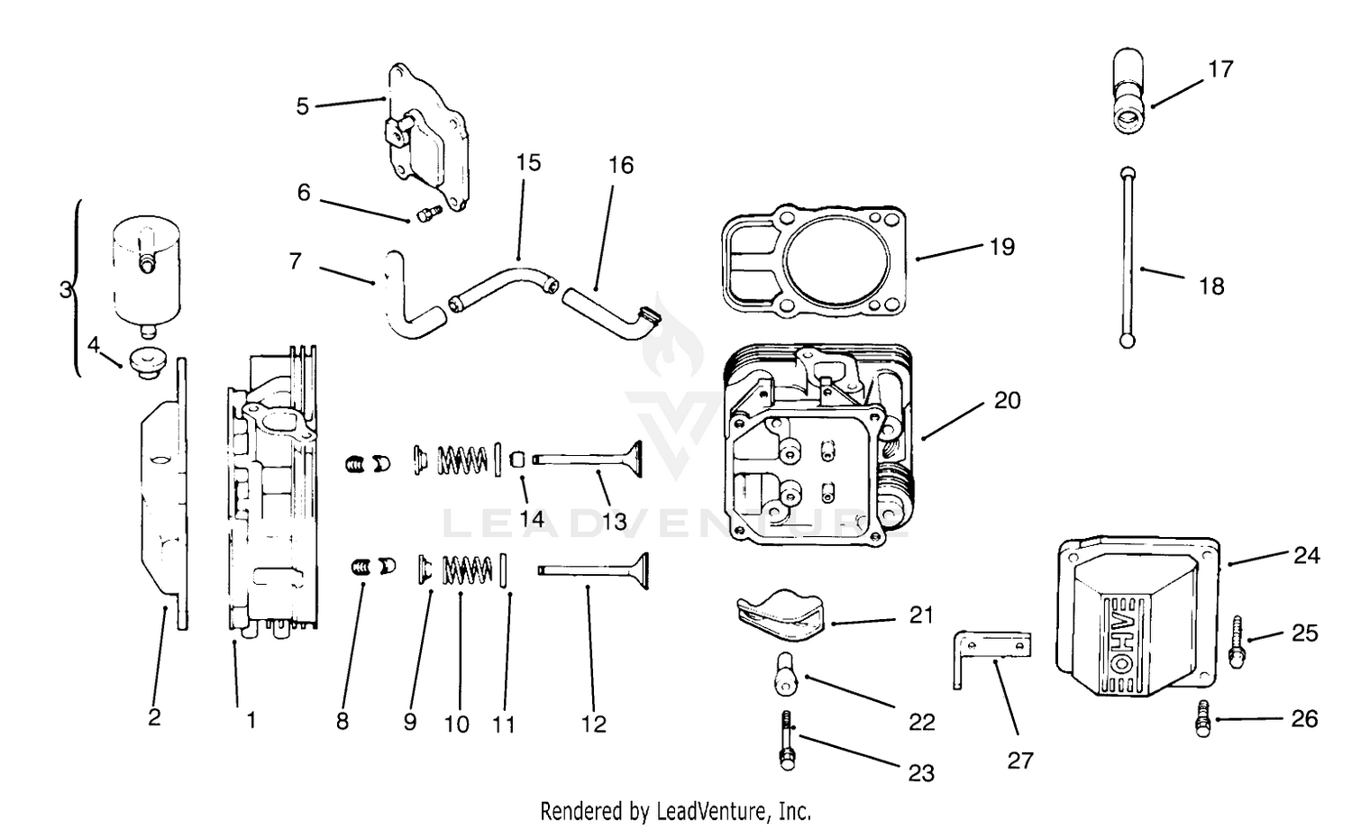 Head/valve/breather Kohler Engine Cv16s-Ps61514