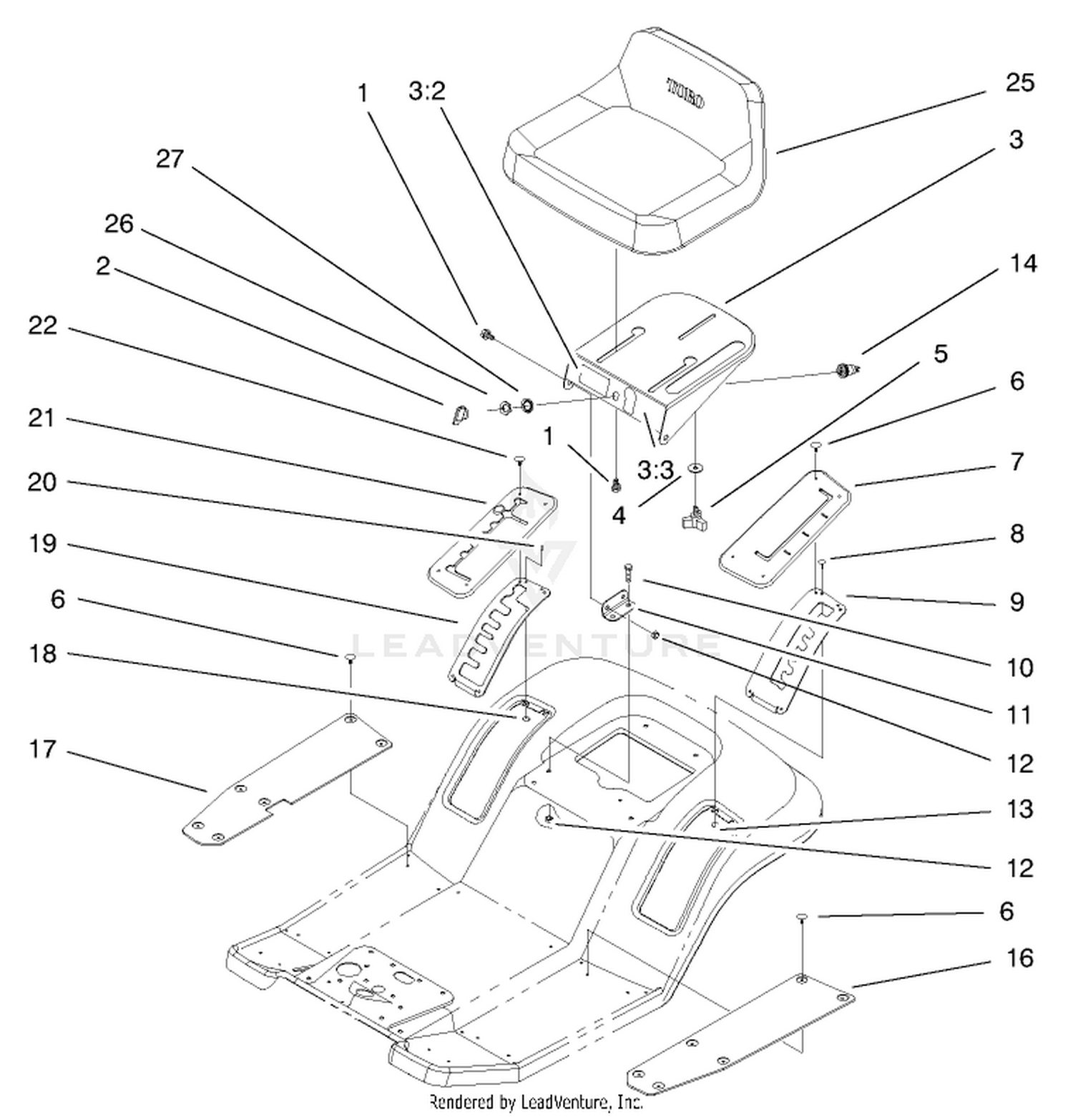 Rear Body  Seat Assembly
