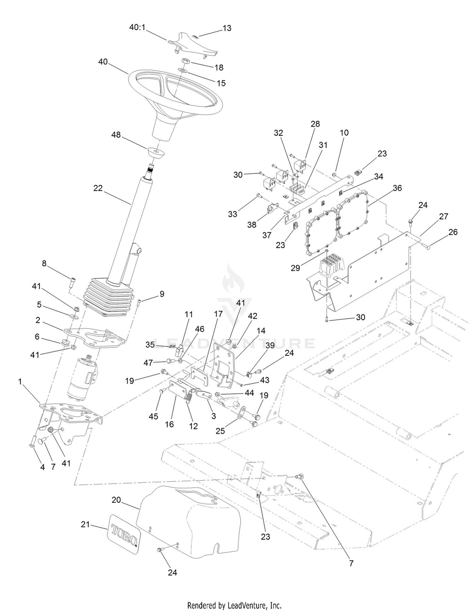 Steering and Controller Assembly