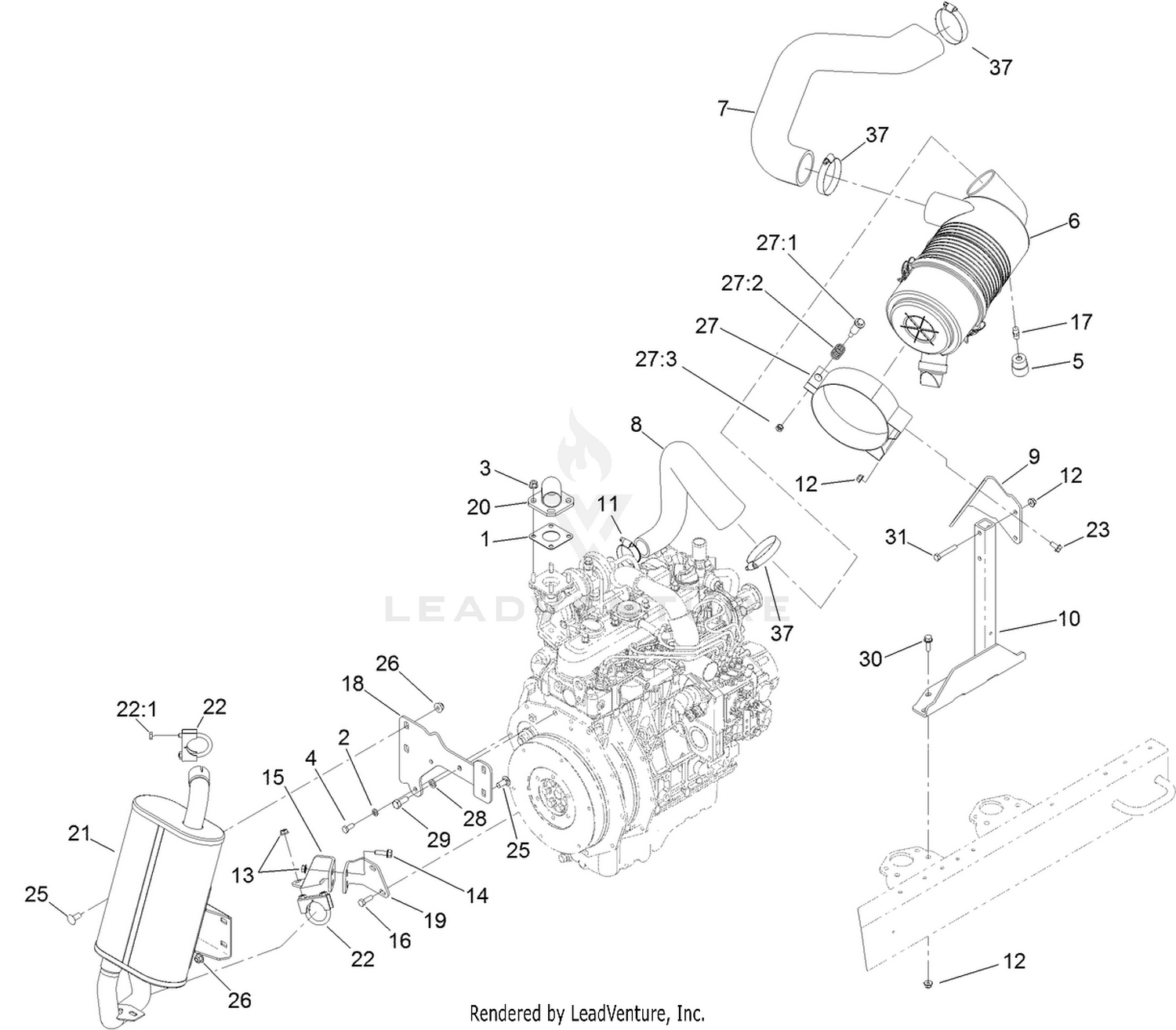 Engine Mounting and Electrical Assembly 2