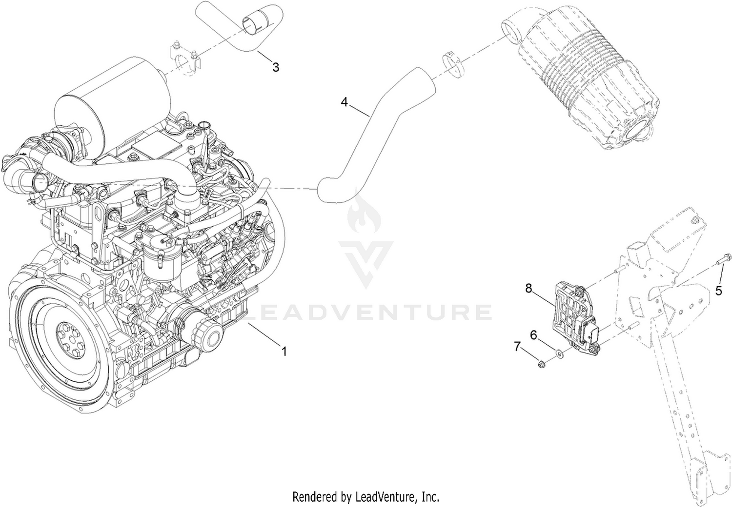 Engine and Controller Assembly