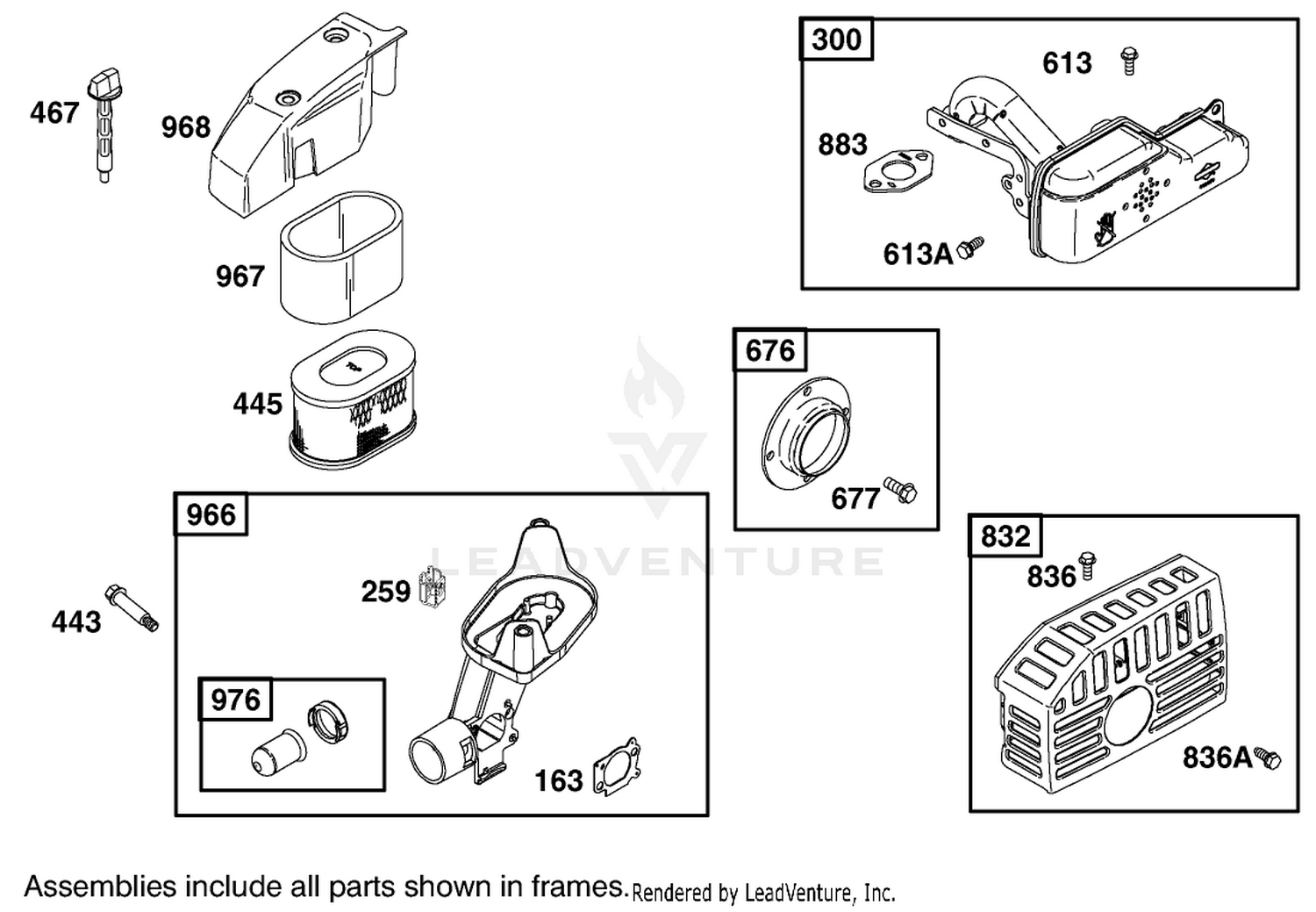 Air Cleaner And Exhaust Assembly