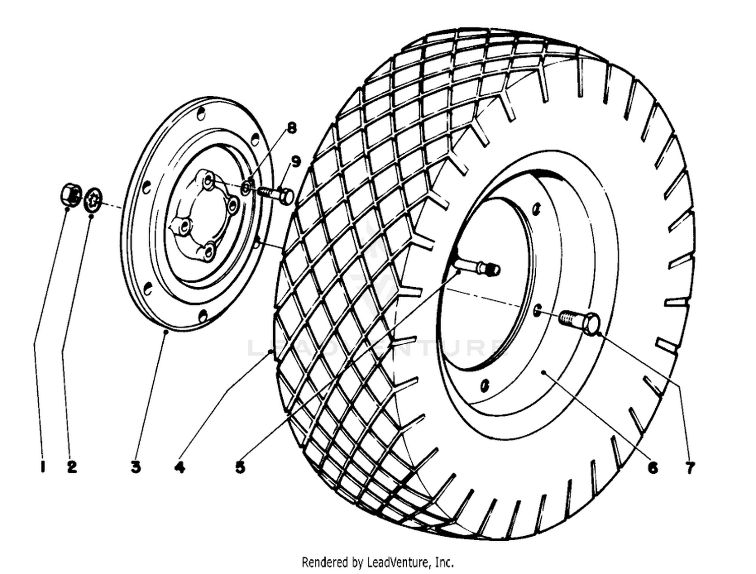 16" Pneumatic Wheel Kit No. 01323