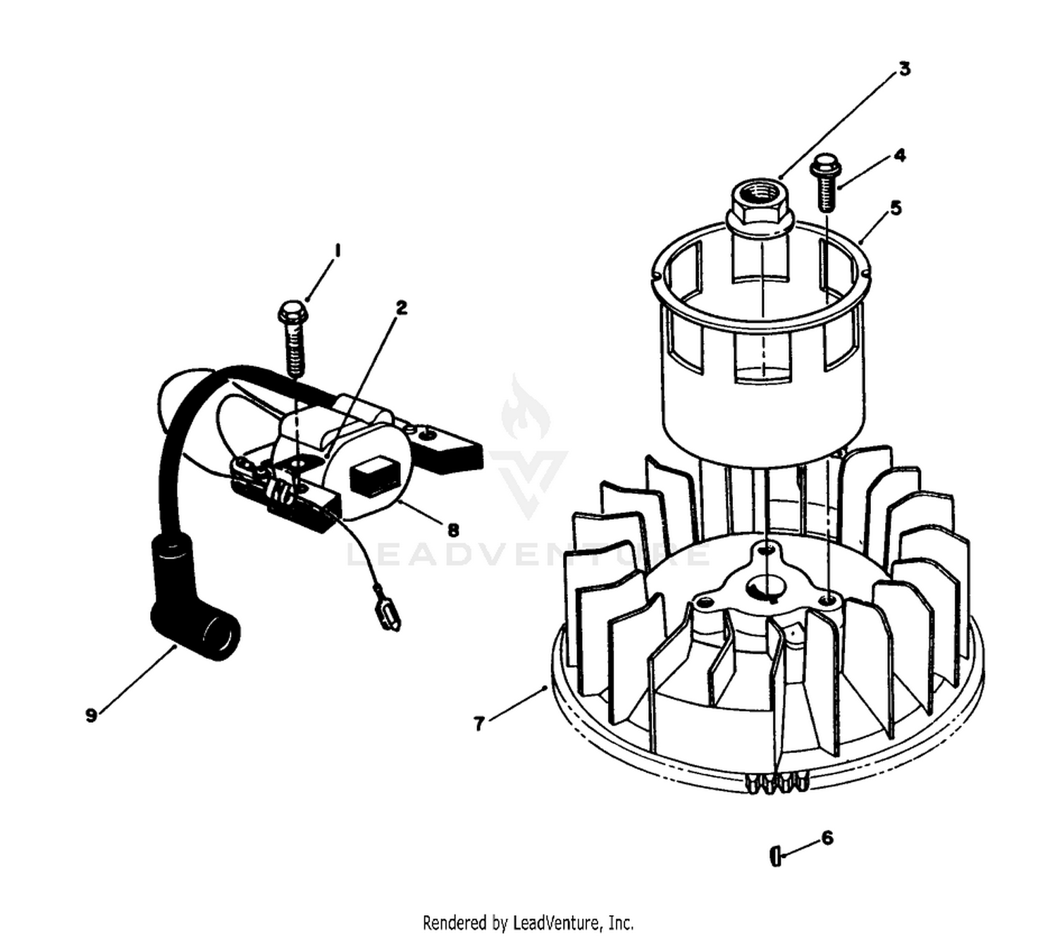 Magneto  Flywheel Assembly (model No. Vmk9)