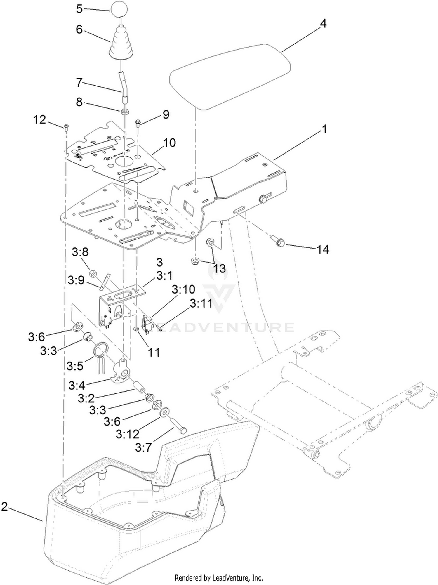 Console and Reel Control Assembly