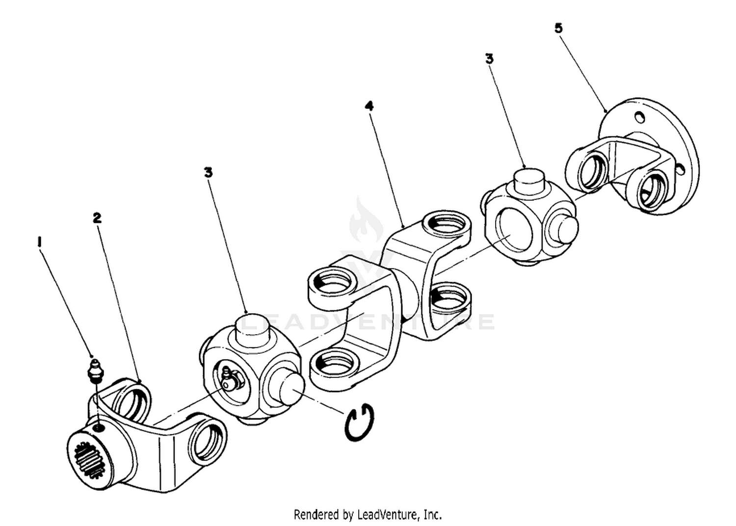 Double Universal Joint Assembly Ho. 37-2520