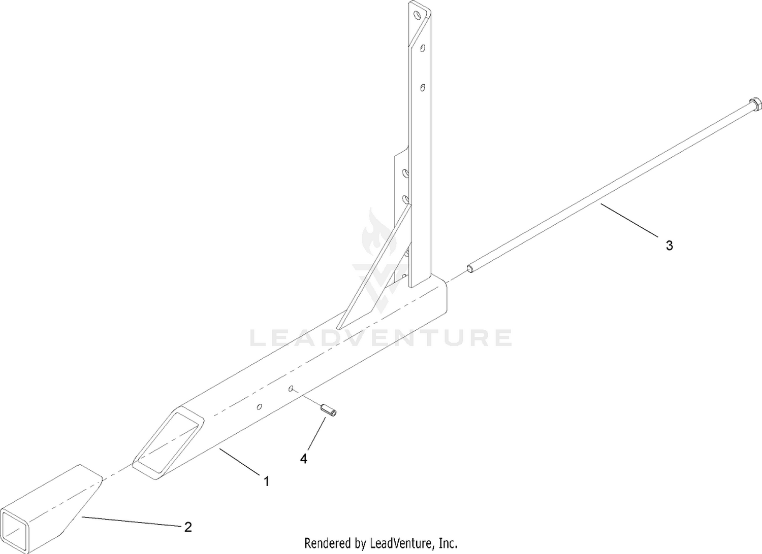 Left Hand Boom Mount Assembly