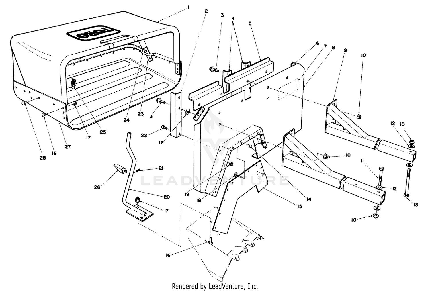 36" Side Discharge Bagging Kit Model No. 30125