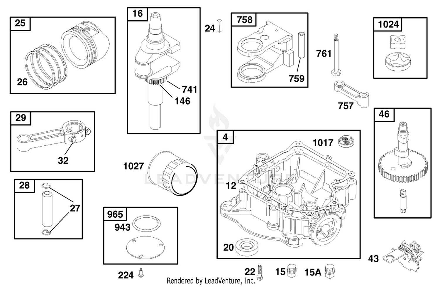Engine Briggs  Stratton Model 28q777-0690-E1 3
