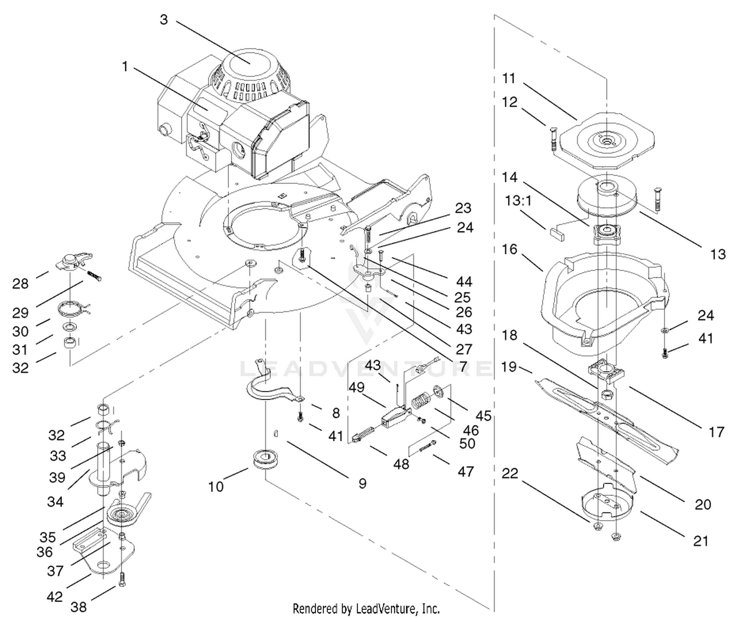 Engine  Blade Brake Clutch Assembly