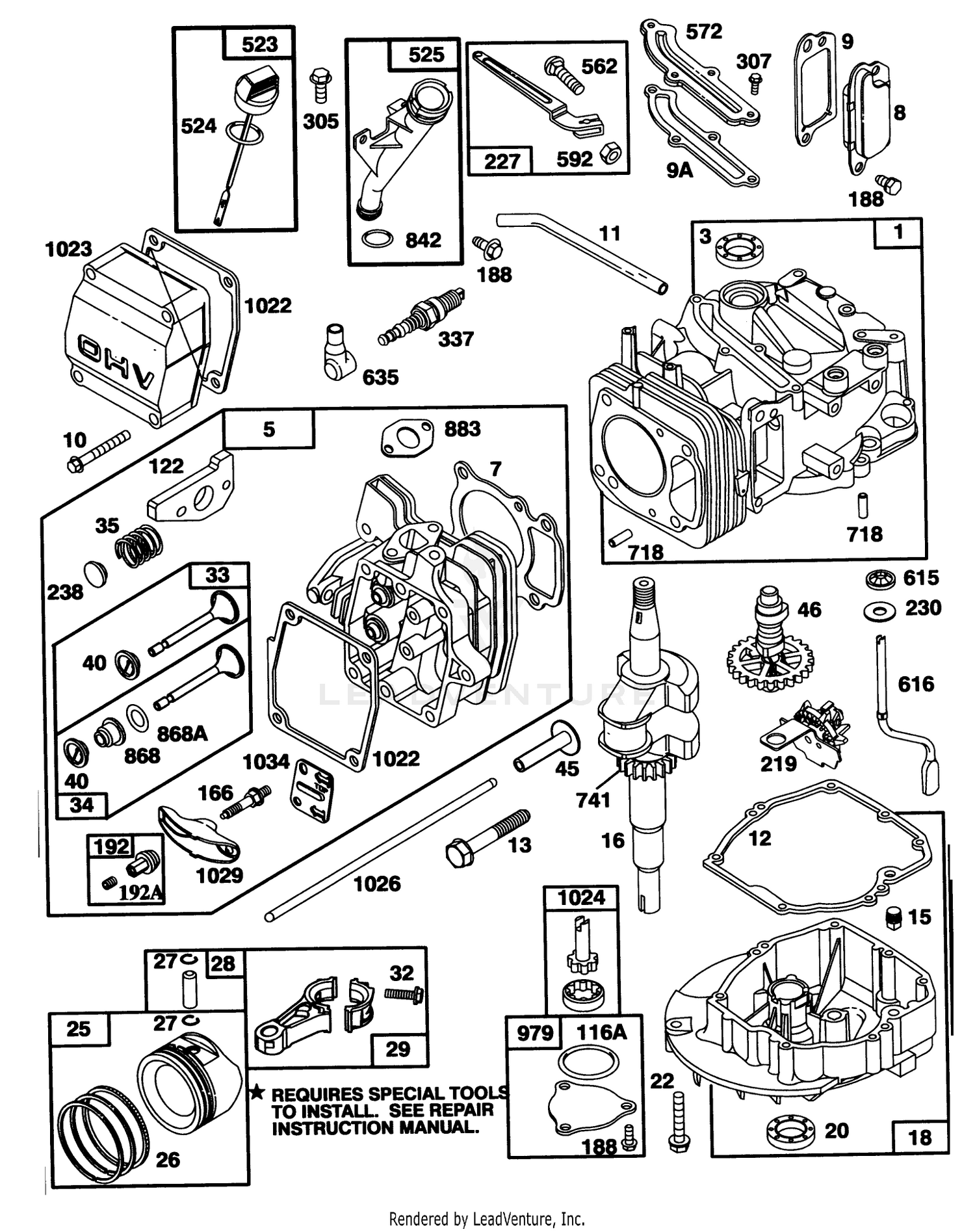 Engine Gts-150 (model No. 20466 Only)(model No. 97777-0110-01)