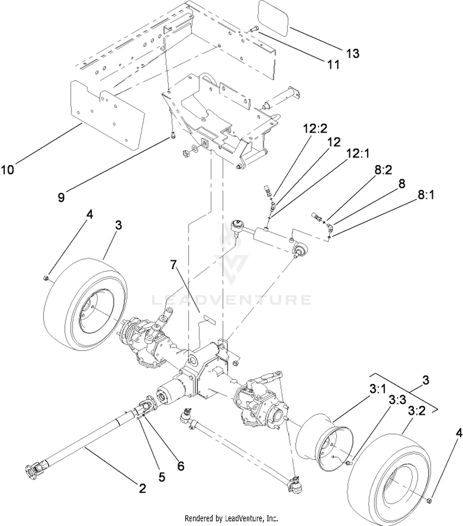 Driveshaft and 4 Wheel Drive Assembly