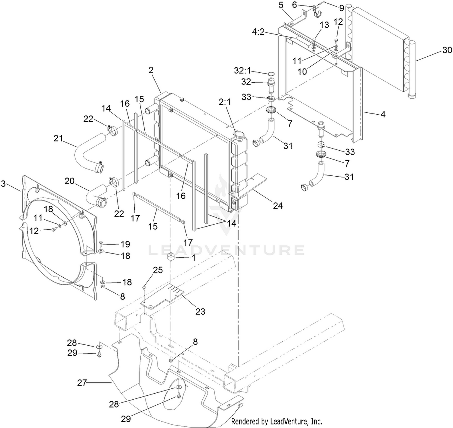 Radiator and Shroud Assembly