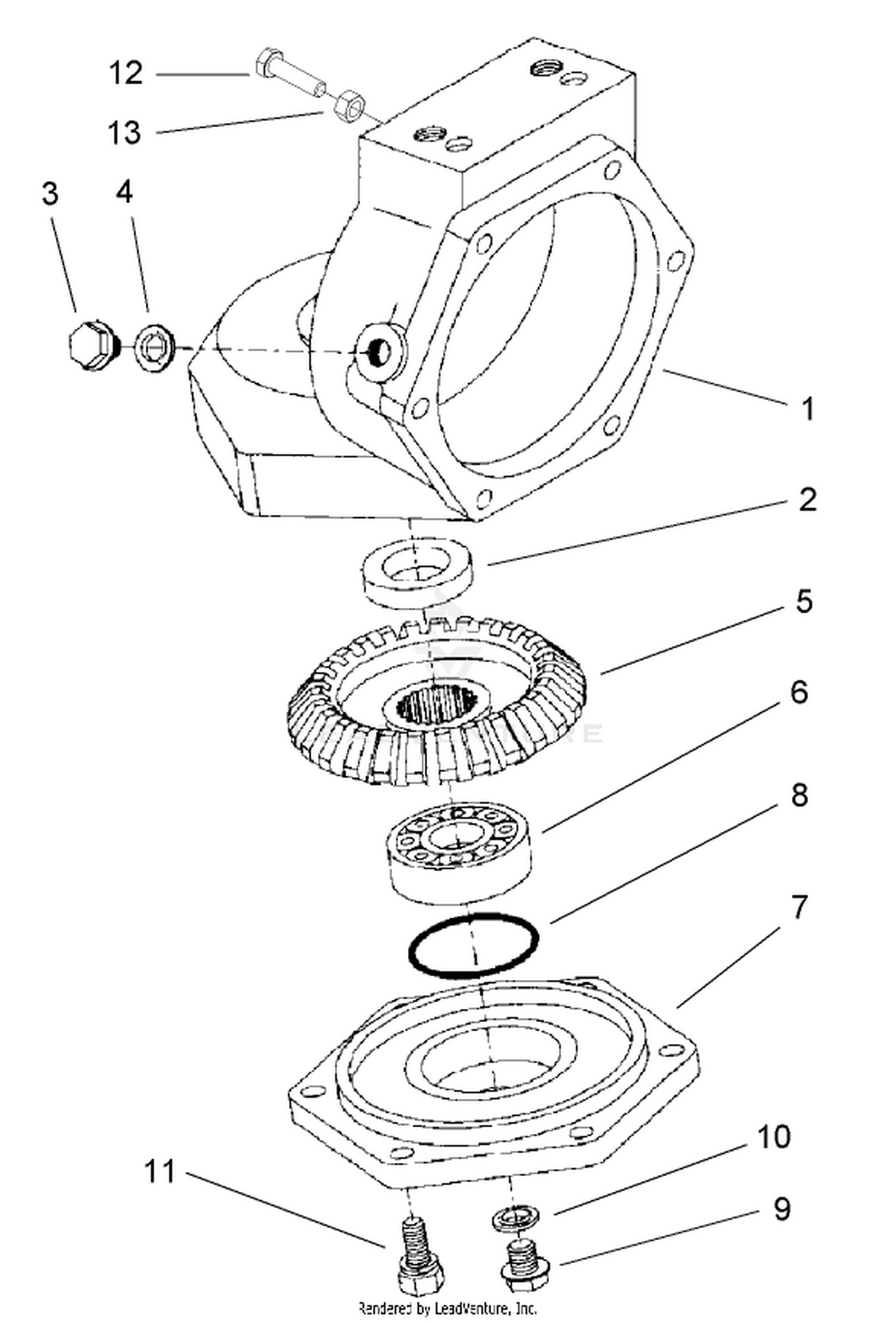Axle Case Assembly  Rear Axle Assembly No. 106-1120