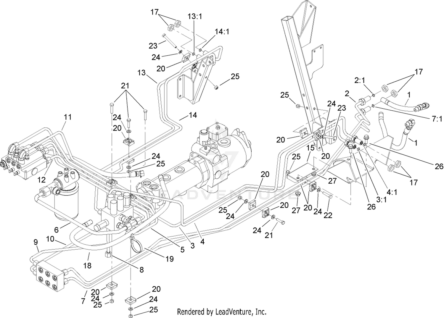 Hydraulic Lift Line Assembly