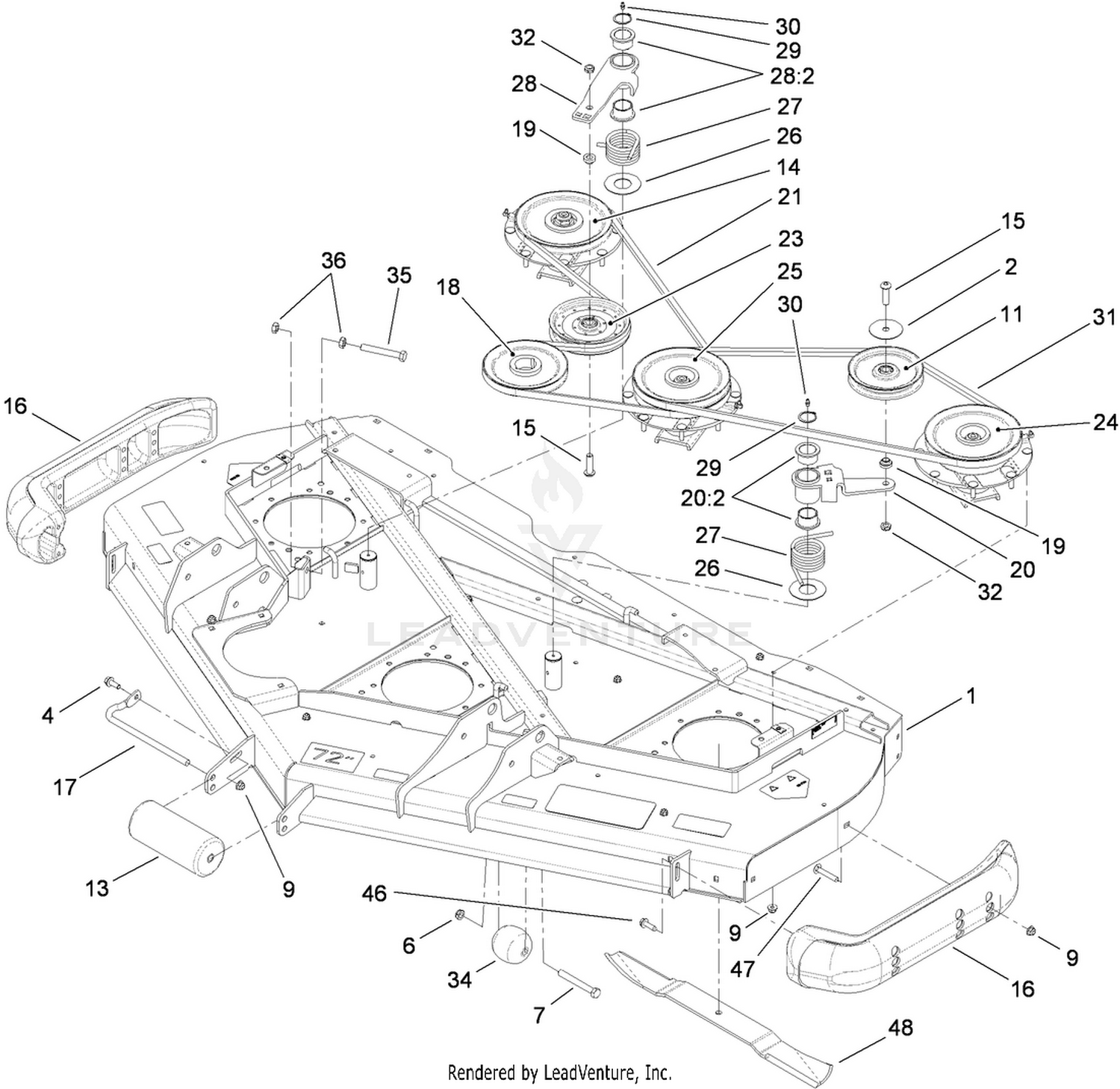 Roller, Belt and Pulley Assembly