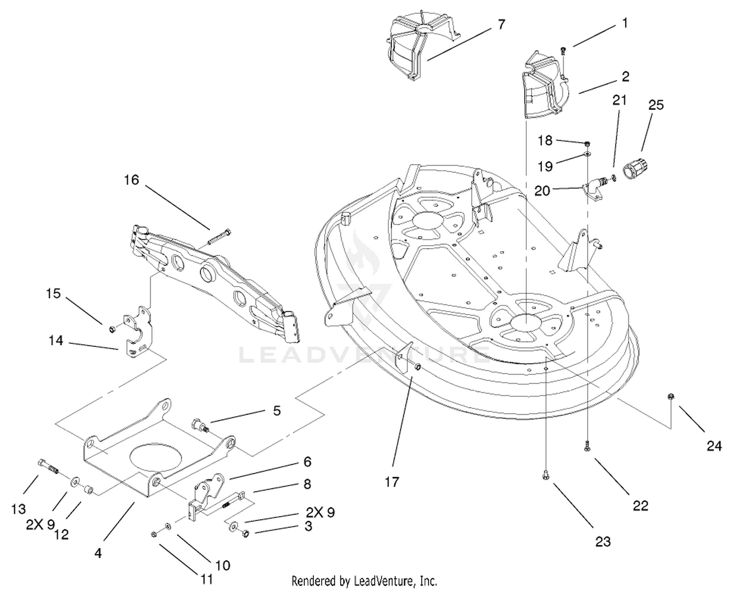 38" Deck Engagement Assembly