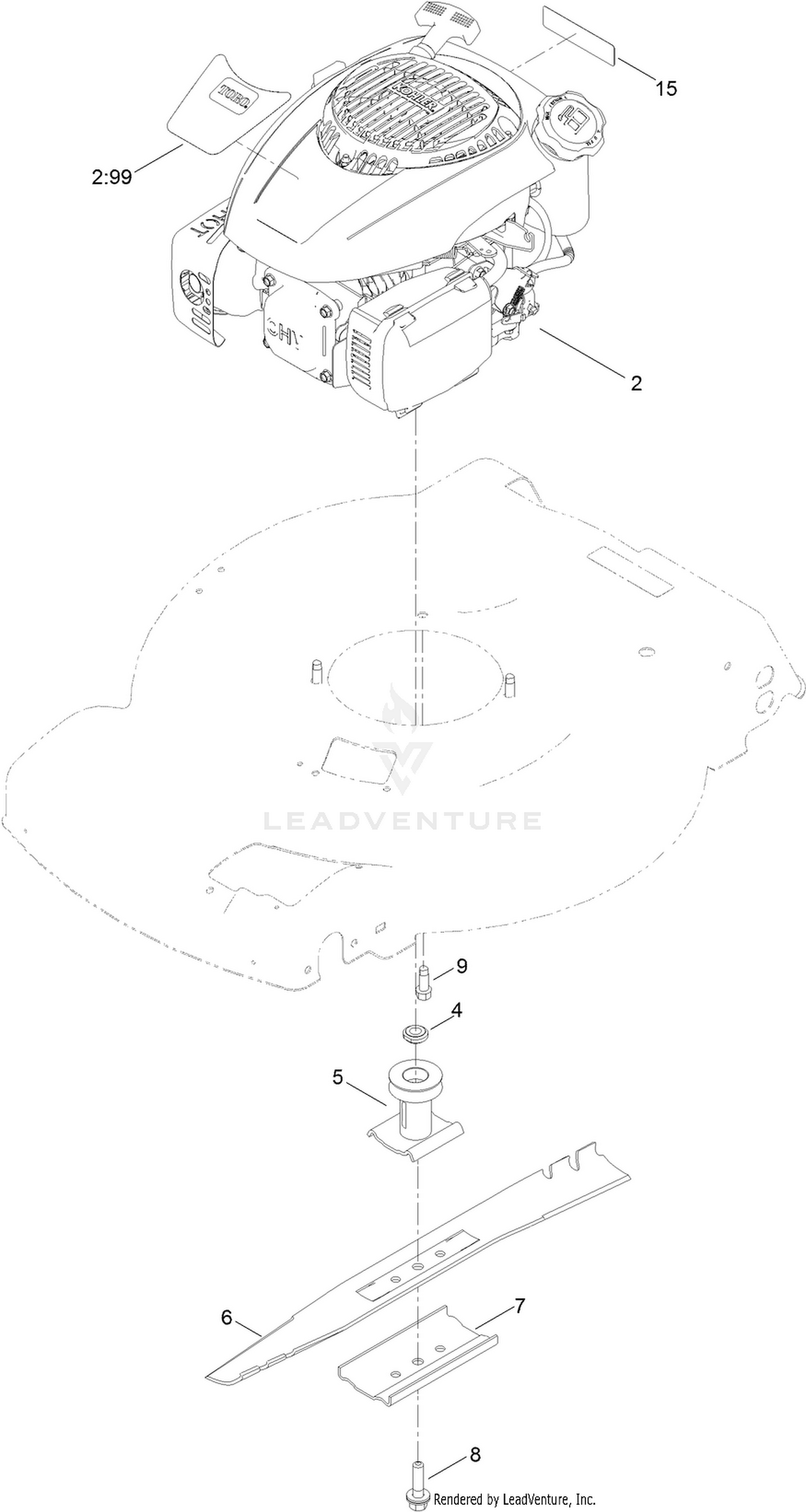Engine and Blade Assembly