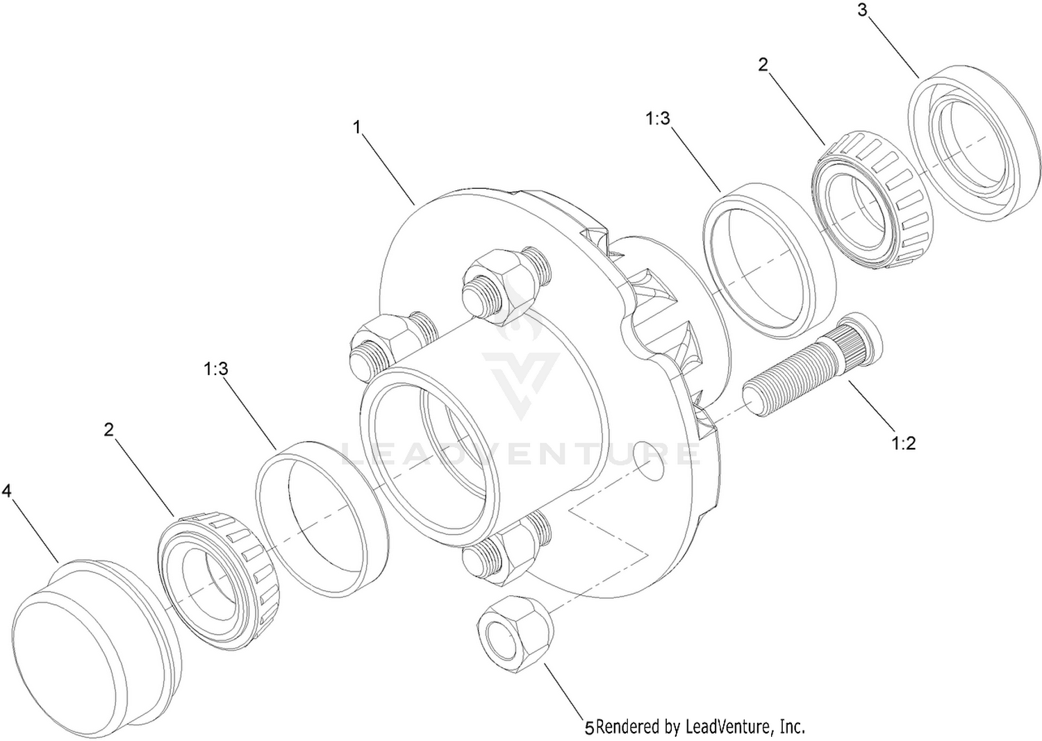 Hub and Bearing Assembly No. 117-5115