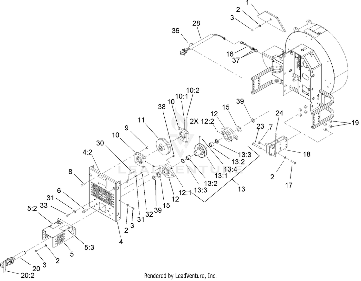 Blower, Fan and Frame Assembly