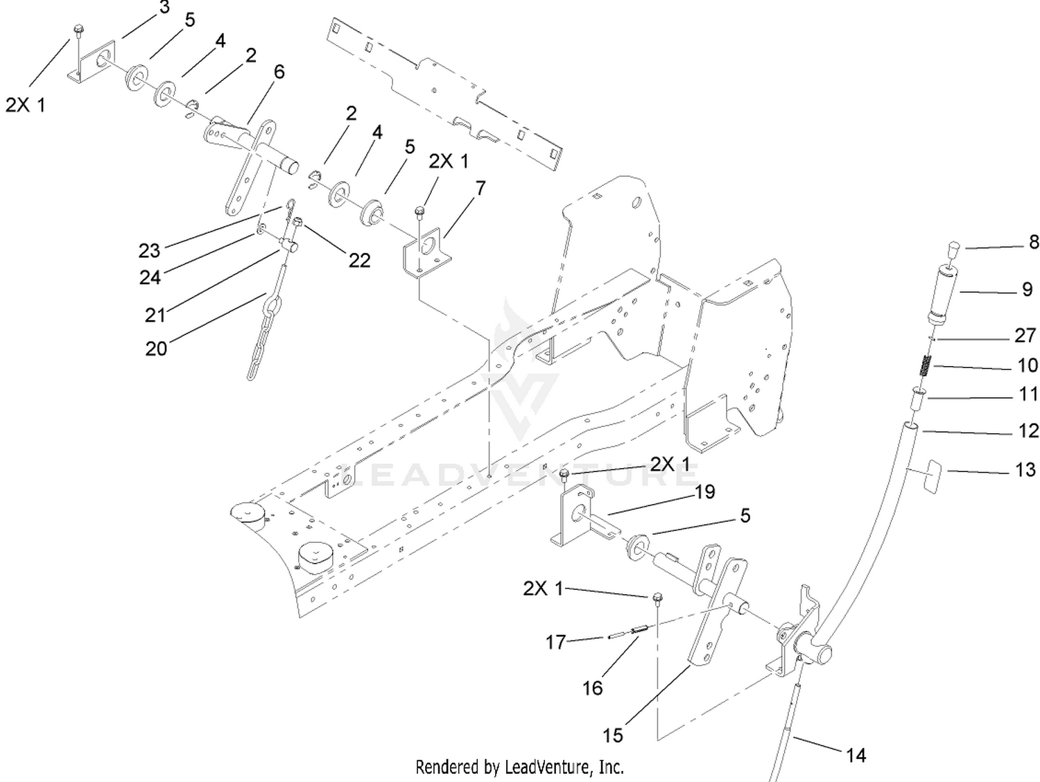 Manual Lift Lever Assembly