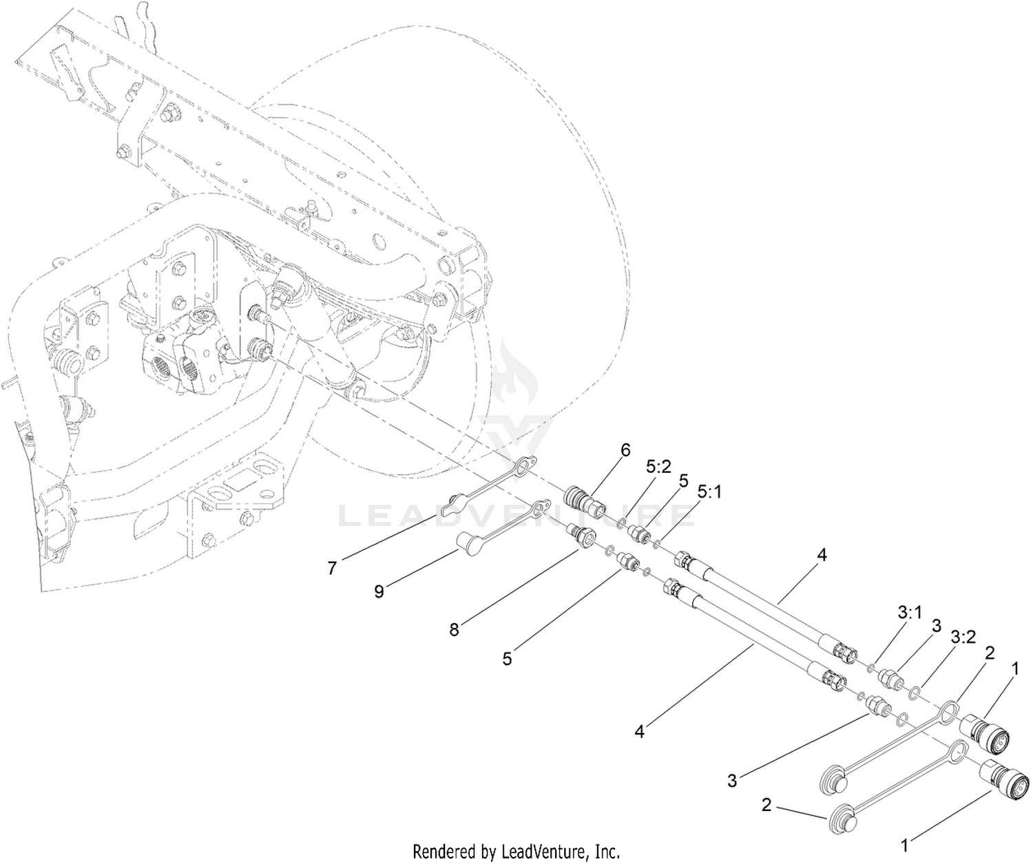 Hydraulic Fitting Adapter Kit Assembly No. 145-5285