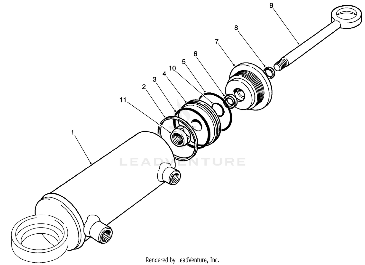 Hydraulic Cylinder No. 92-6584 (model No. 30455)