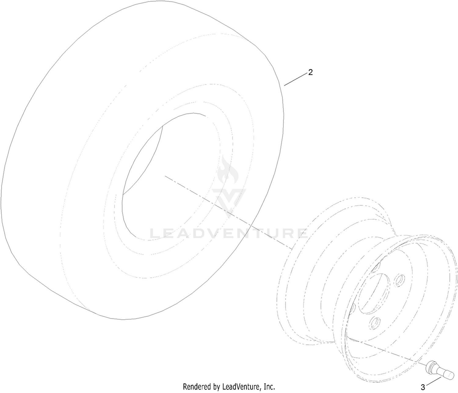 4 Ply Wheel and Tire Assembly No. 119-3422