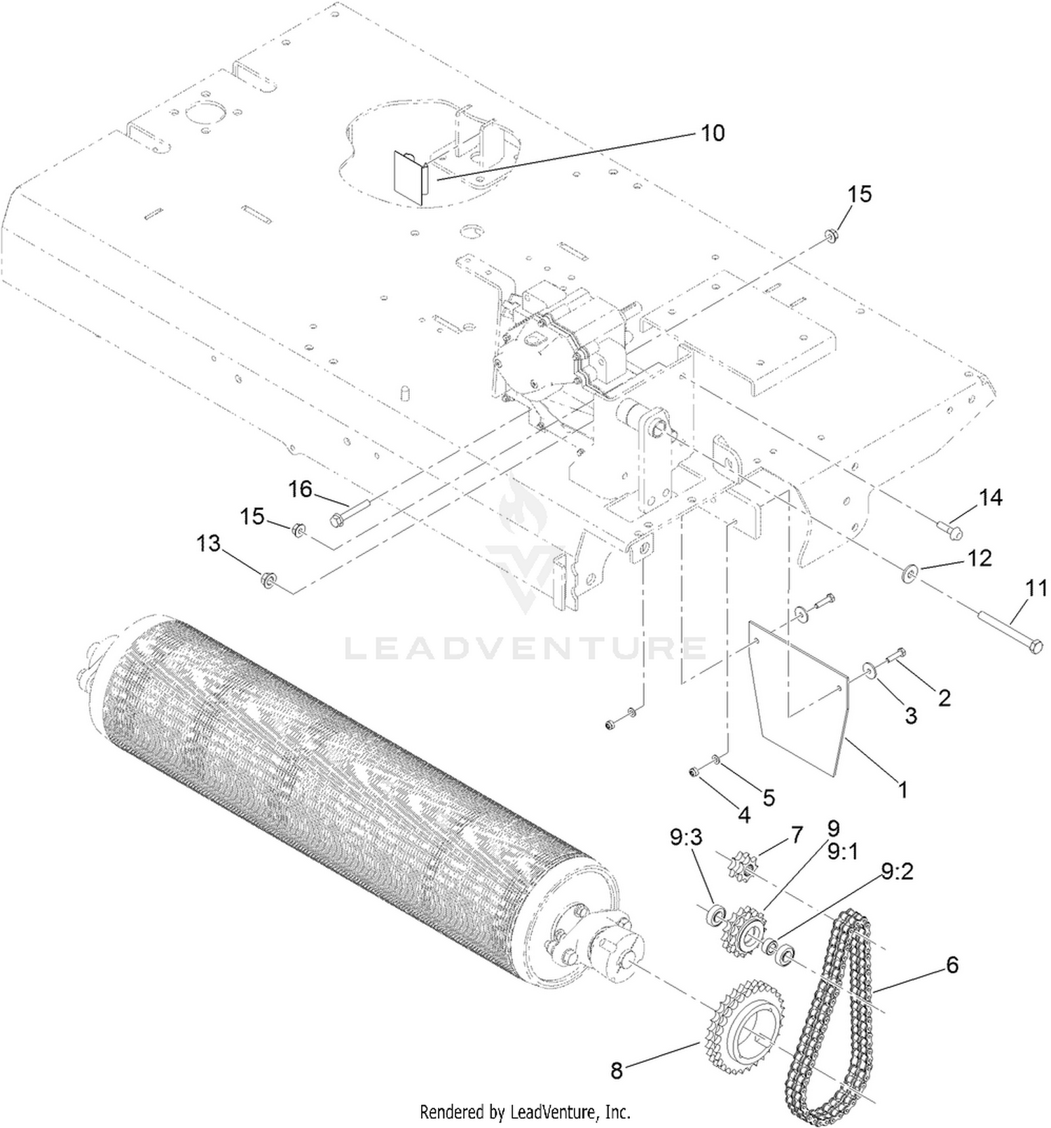 Drive Chain, Guard and Sprocket Assembly