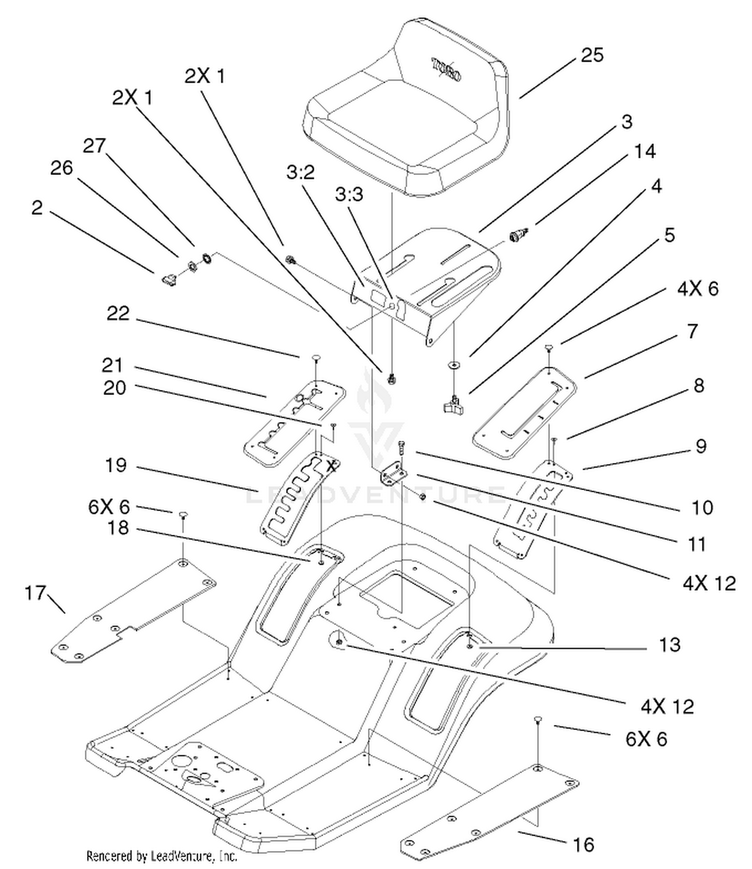 Rear Body  Seat Assembly