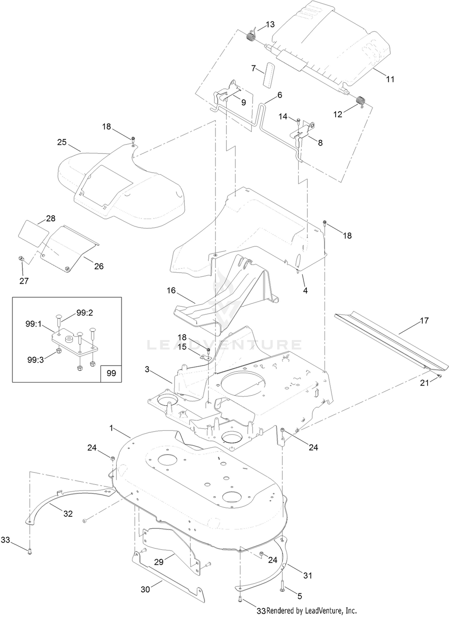 Deck and Frame Assembly