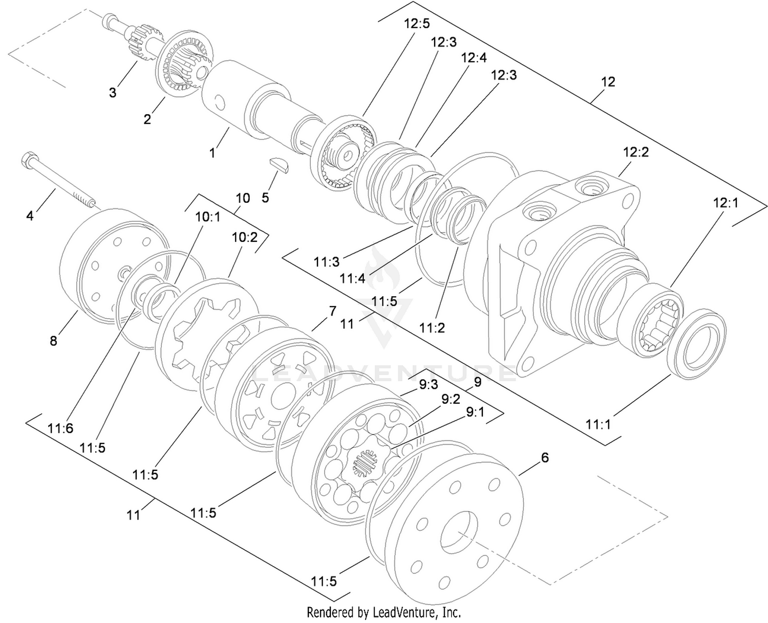 Hydraulic Motor Assembly (CW) No. 110-4016
