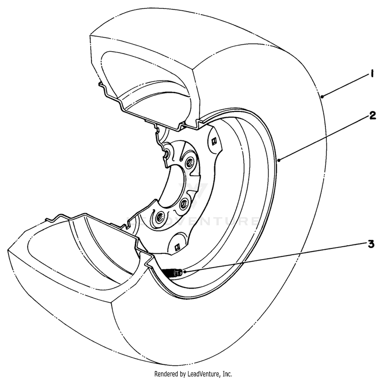 Tire  Wheel Assembly 23 X 10.5 X 12 No. 62-7020 (optional)