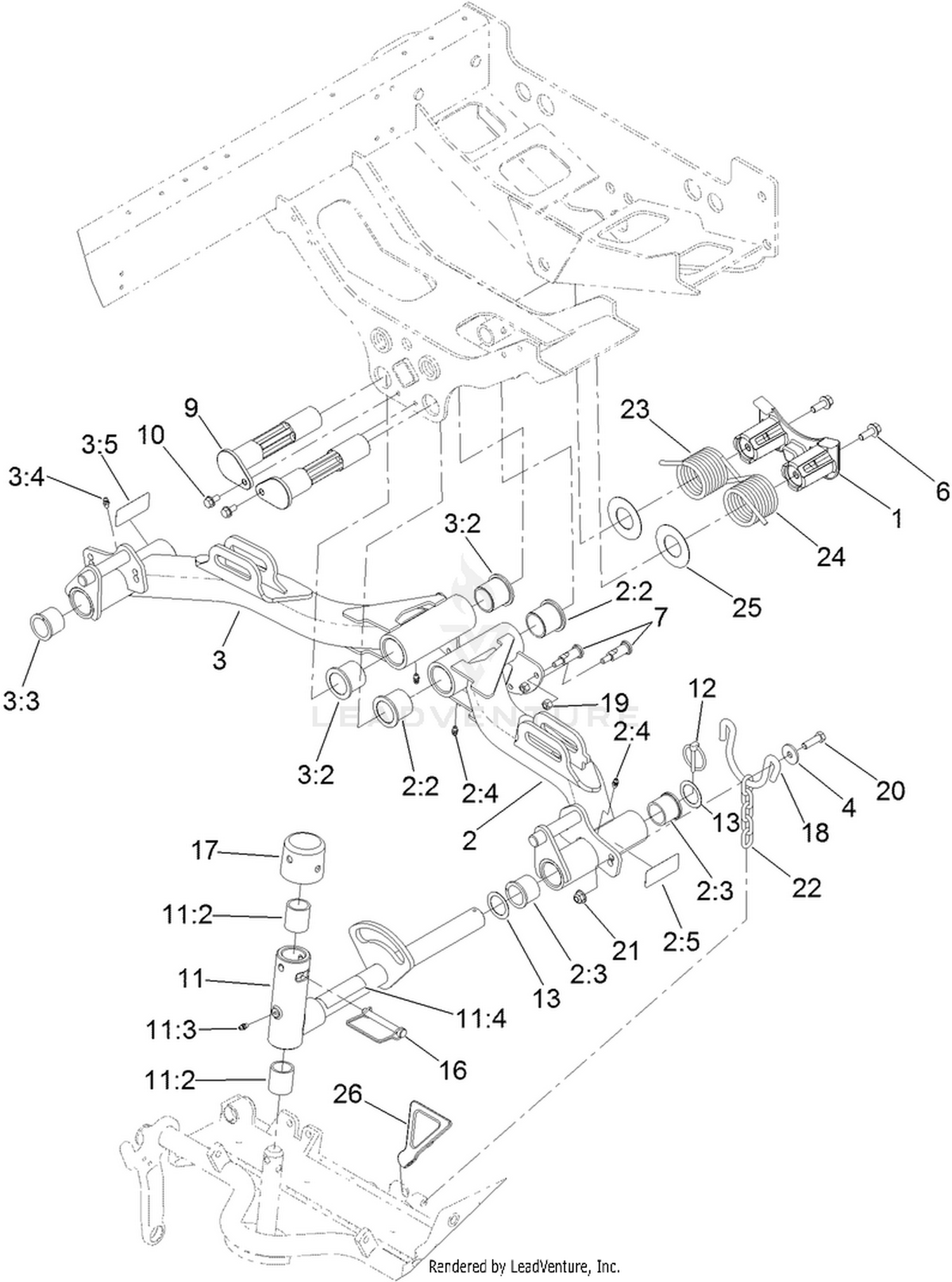 No. 2 and 3 Lift Arm Assembly