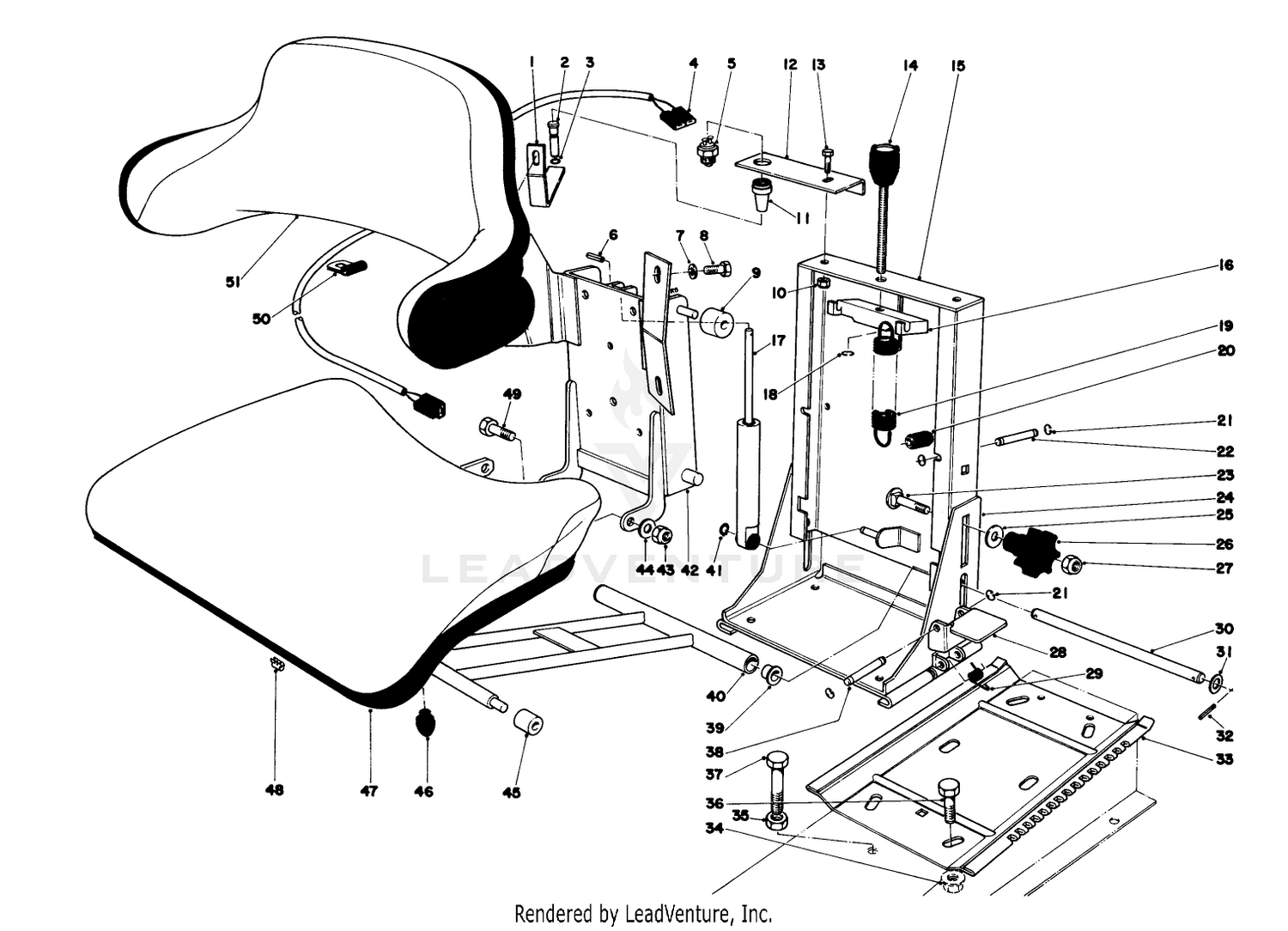 Suspension Seat Kit Model No. 03542 (optional)