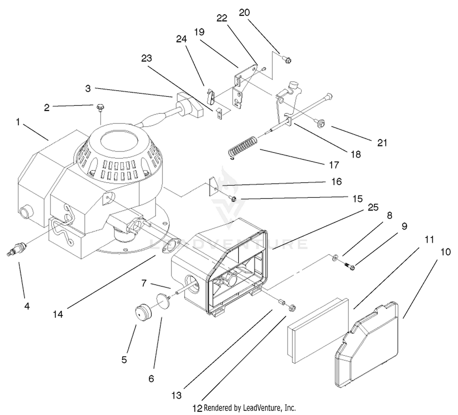 Engine And Air Filter Assembly