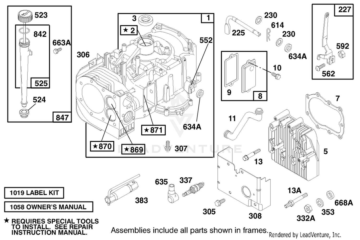 Engine Briggs  Stratton Model 28d707-0124-01