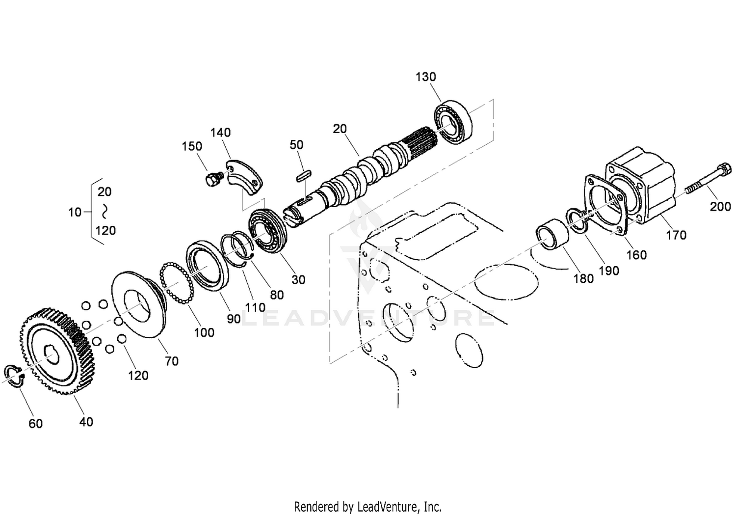 Fuel Camshaft and Governor Shaft Assembly