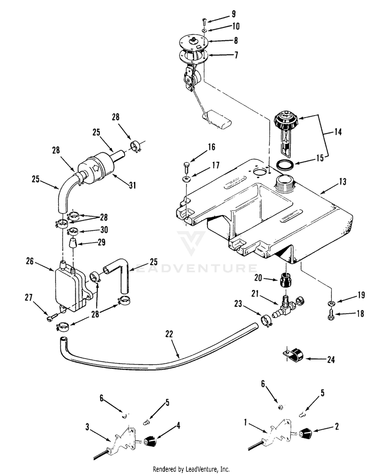 THROTTLE, CHOKE AND FUEL CONTROLS