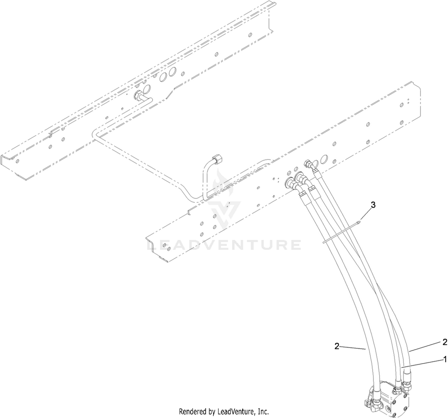No. 2 and 3 Hydraulic Hose Assembly