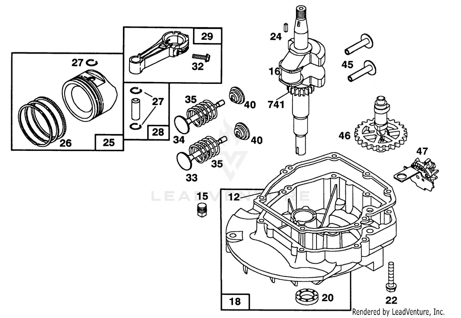 Engine Briggs  Stratton Model 124702-3115-01 2