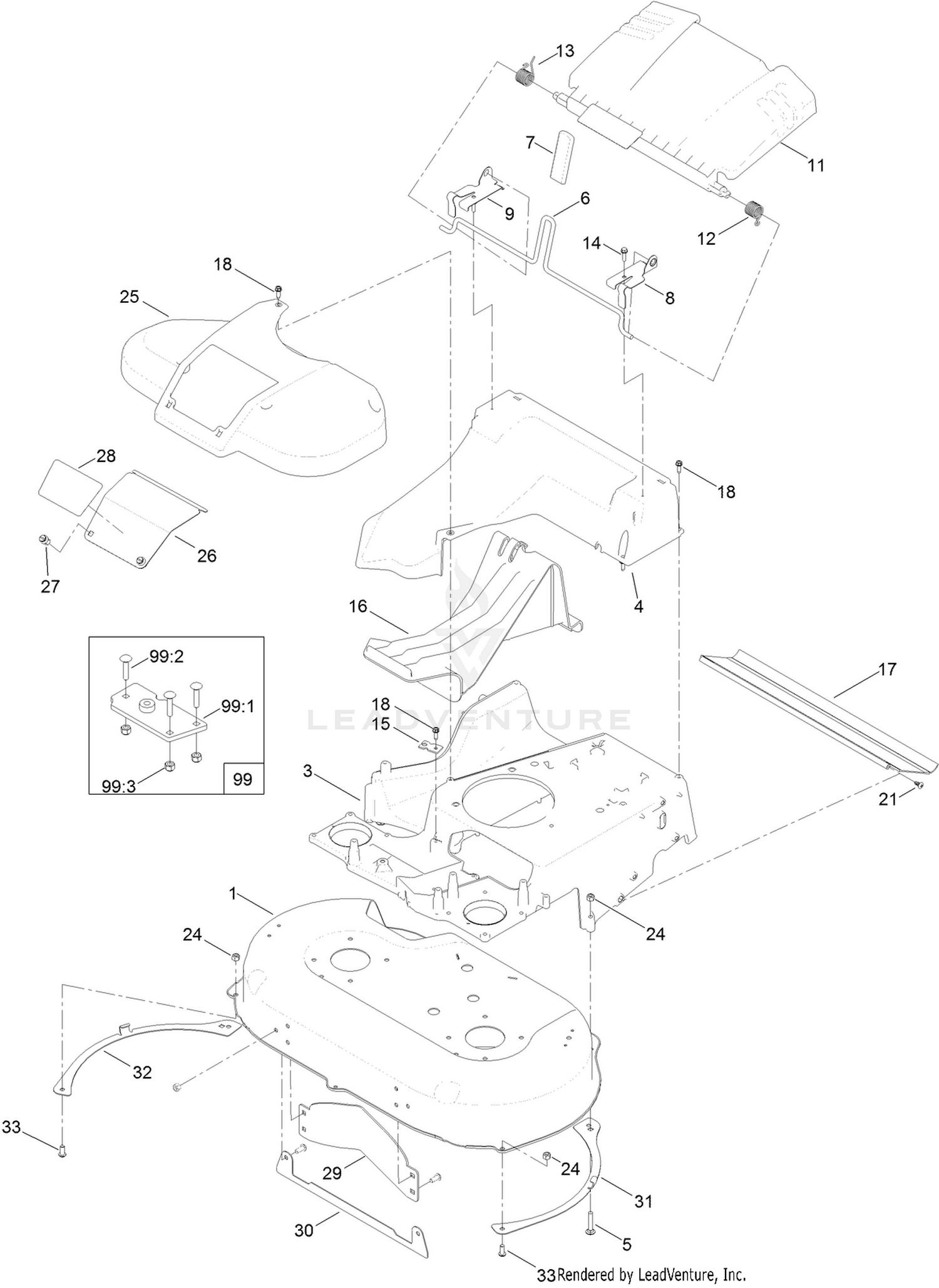 Deck and Frame Assembly