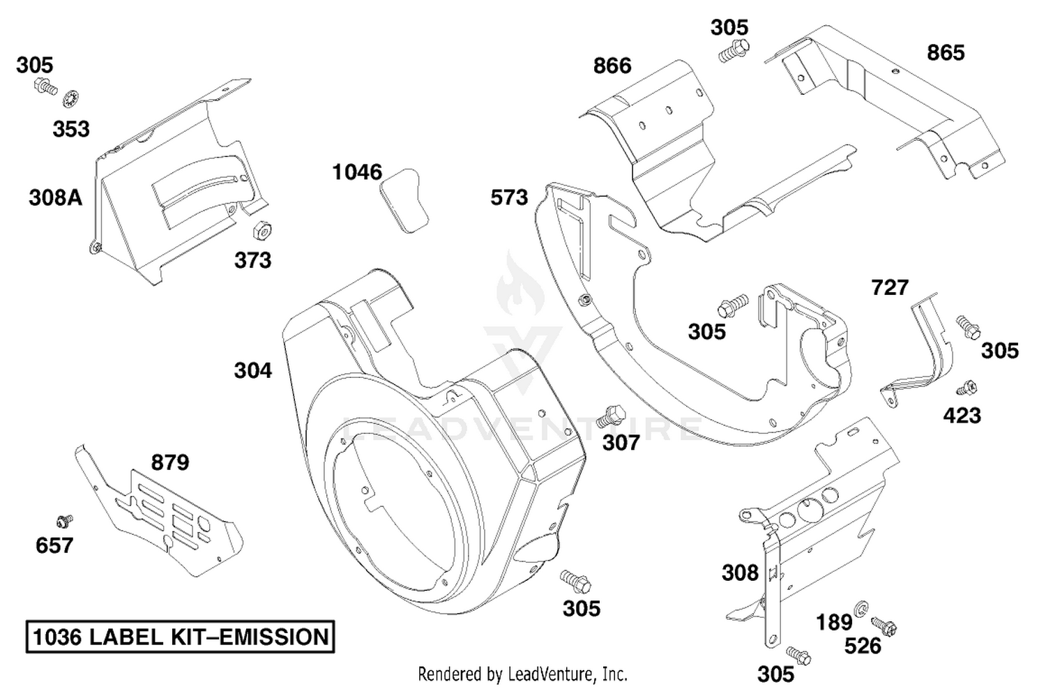 Engine Briggs  Stratton Model 303447-1180-E1 6