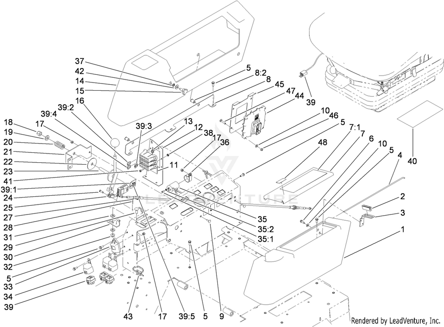 Control Console and Tool Box Assembly