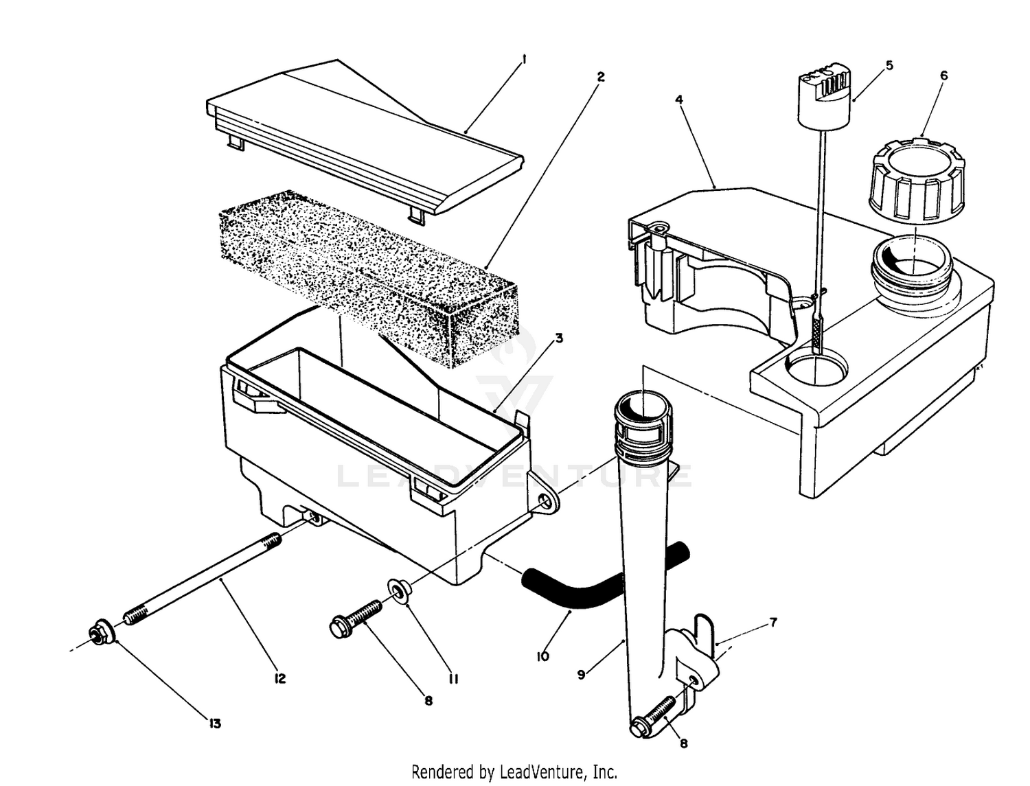 Air Cleaner  Fuel Tank Assembly (model No. Vmk9)